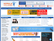 Tablet Screenshot of kerala-colleges.com